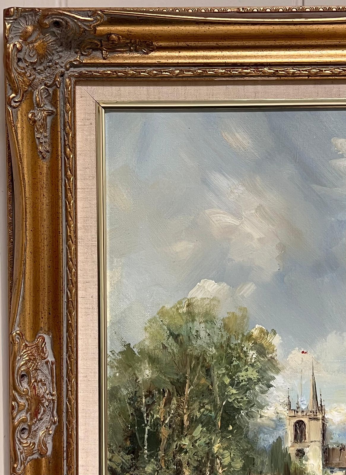 photo furniture Donald Jenningscastle Combe The Cotswolds England Original Signed Oil Painting The Village1990