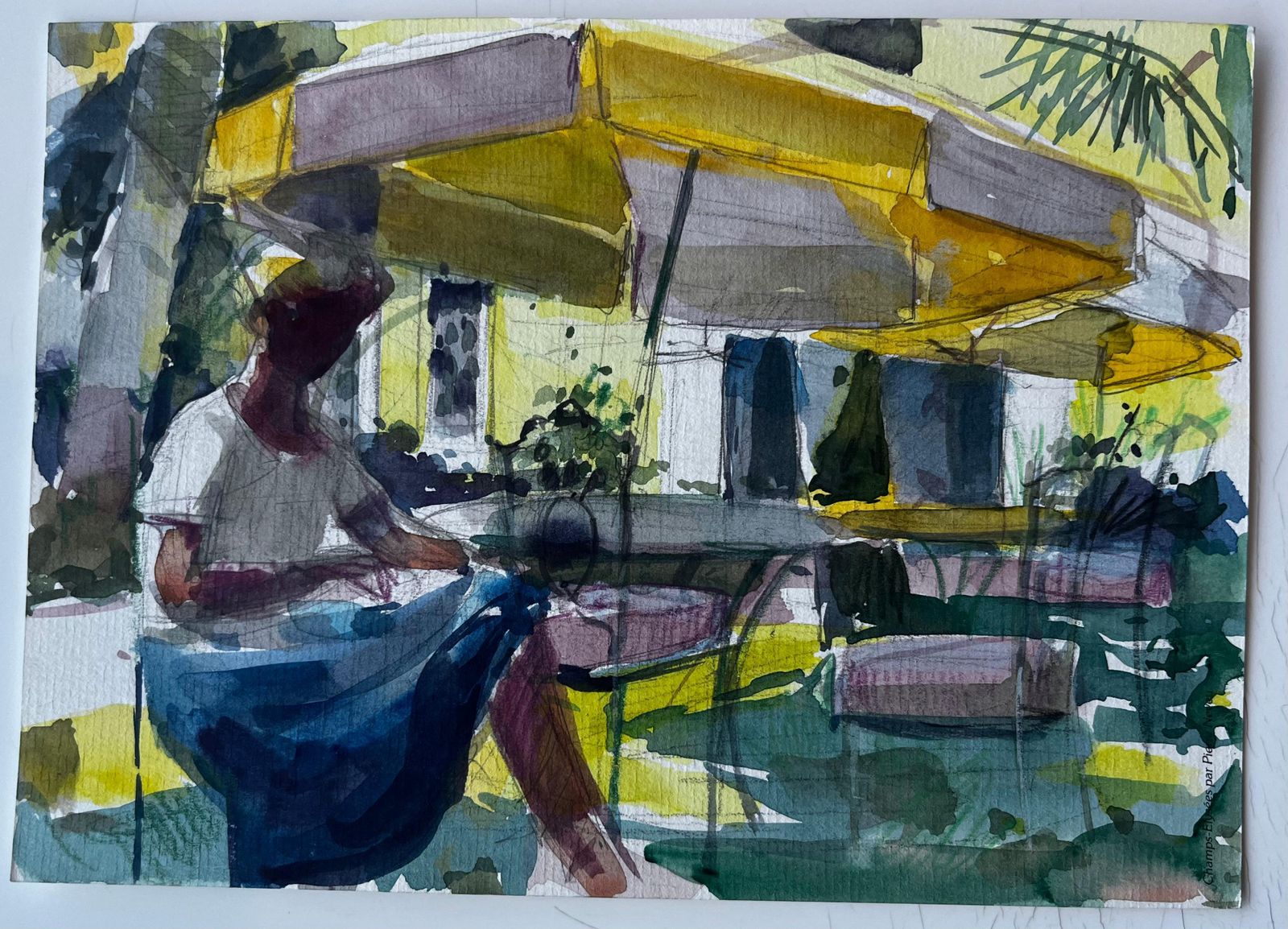 Pierre Neveugarden Shade French Terrace Figure Study By Pierre Neveu photo furniture