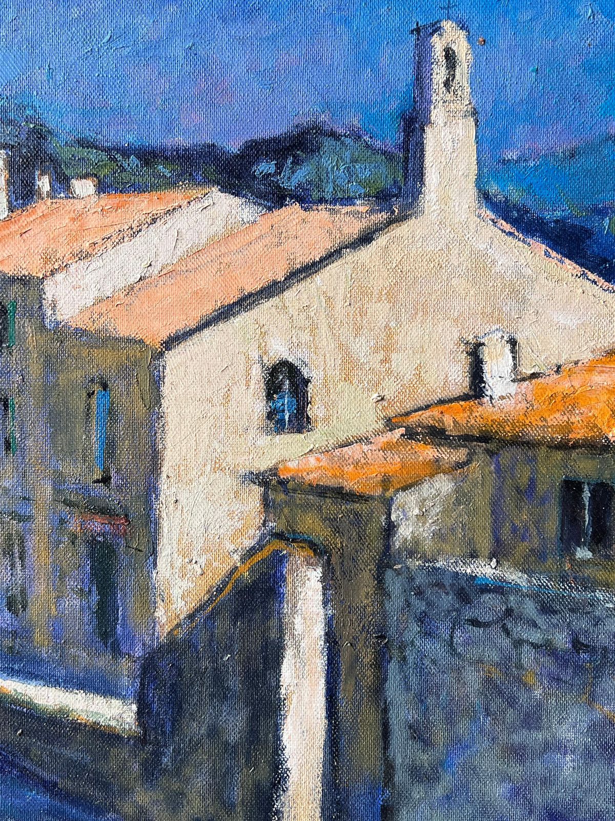 Pierre Neveusunlit Village Street In Provence Post Impressionist French Oil Painting photo vintage