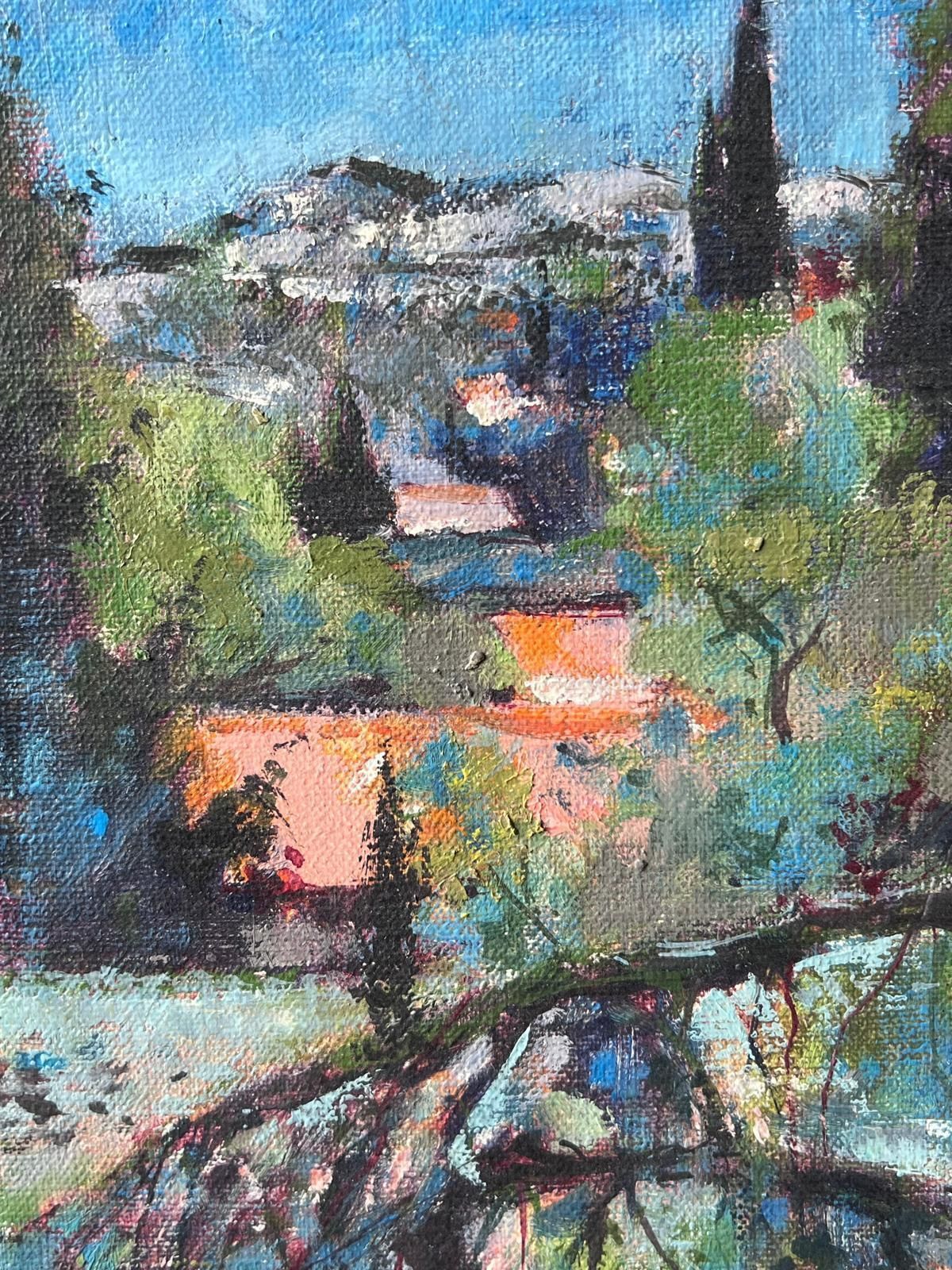 Pierre Neveufrench Post Impressionist Oil Painting The Gardens Of Aix En Provence photo for sale