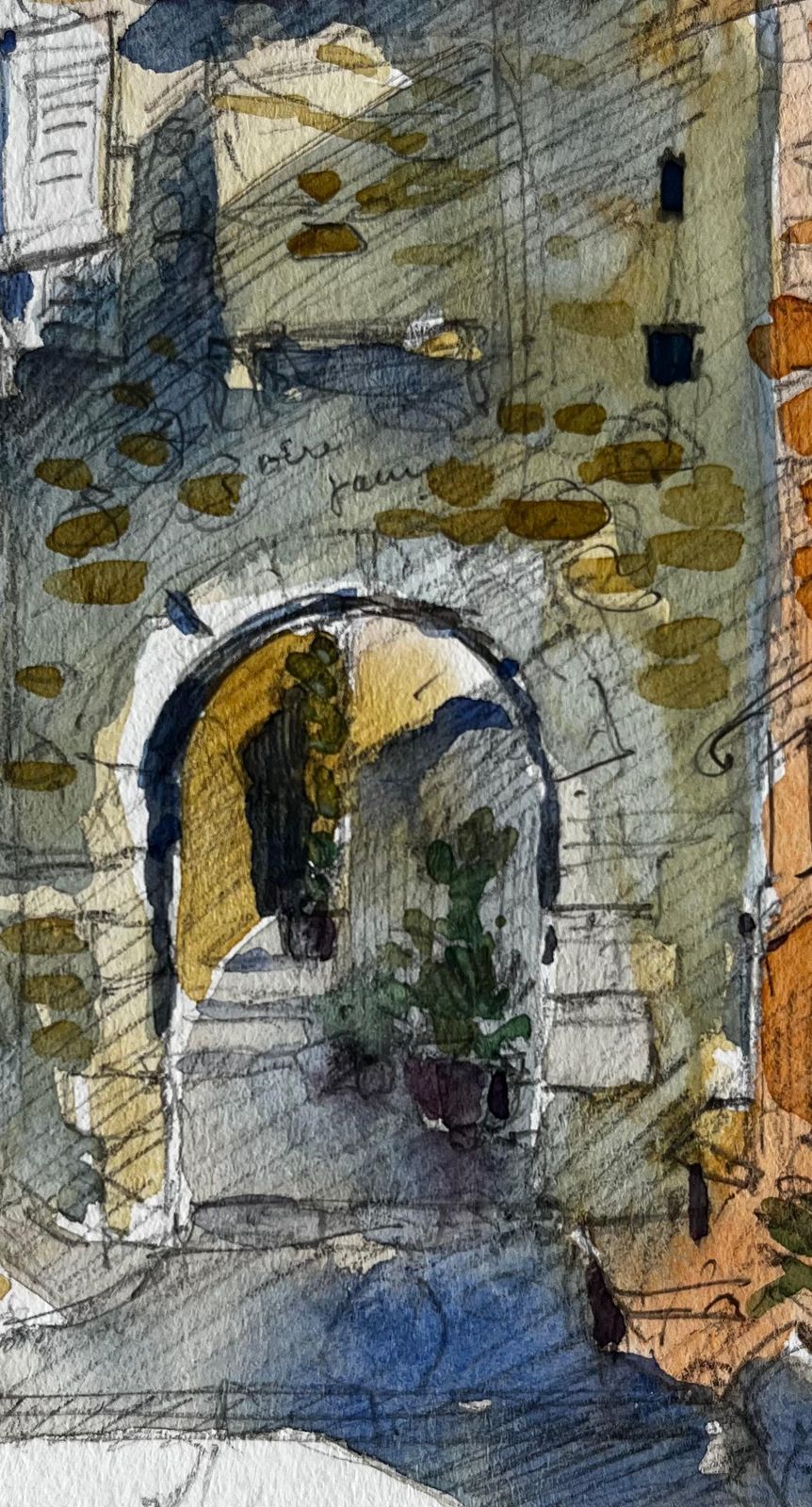 Pierre Neveuroquebrune Archway And Sunlit Passage French Riviera Architectural Study photo buy