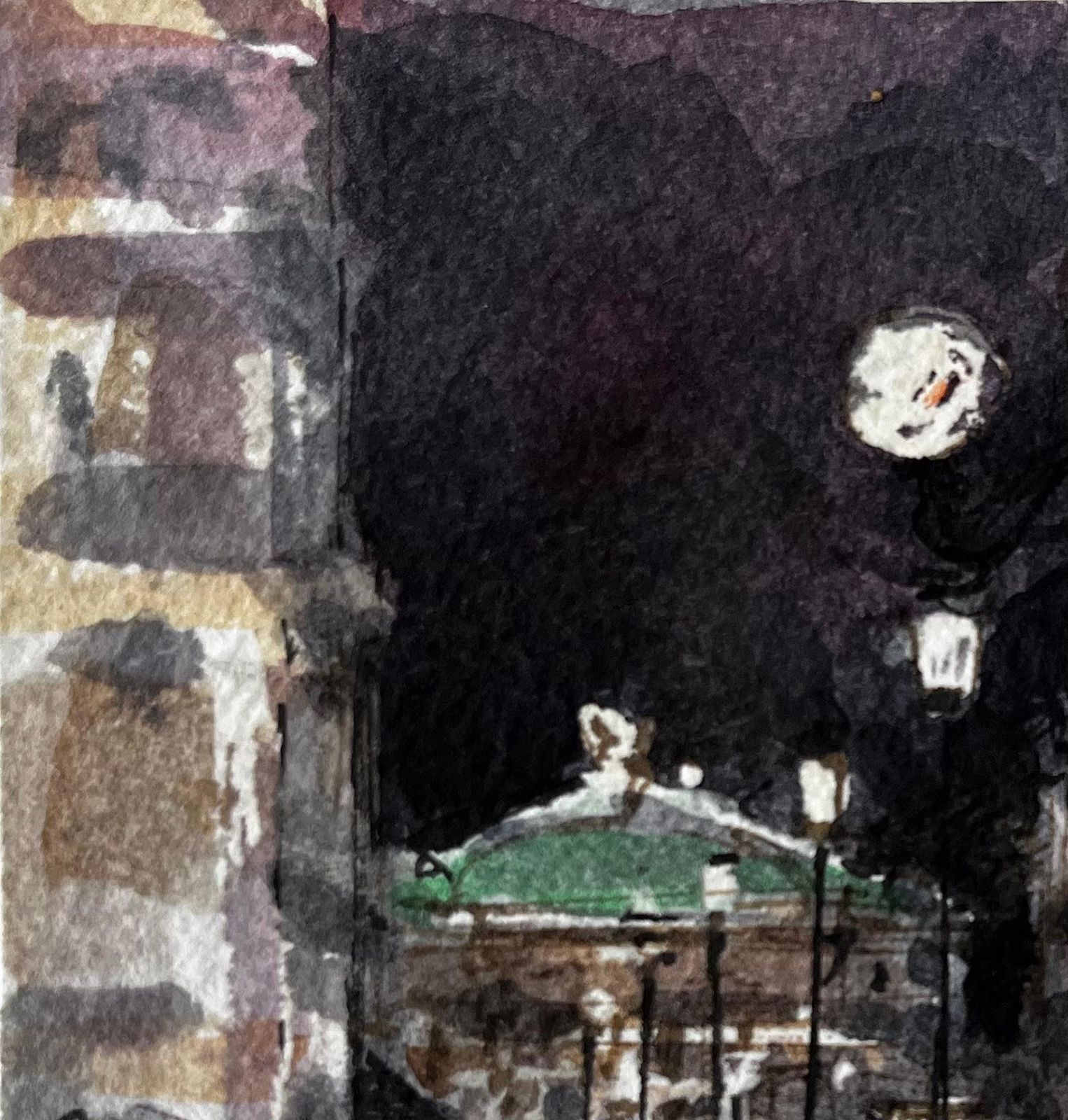Pierre Neveuparis Street At Night With Lamplight And The Palais Garnier Opera House photo 495.0