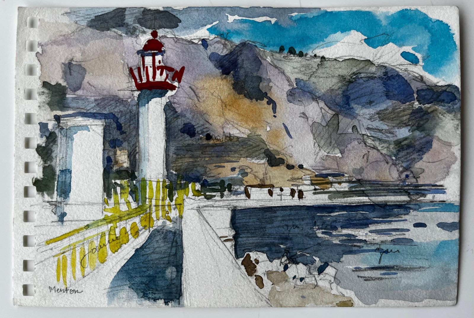 Pierre Neveumenton Lighthouse And Coastal Promenade French Riviera Study photo furniture