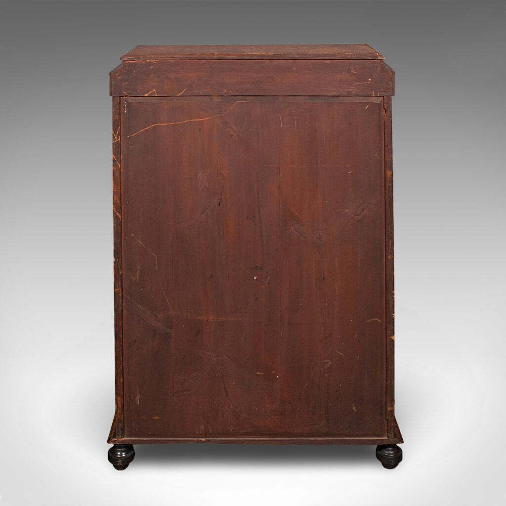 Antique Pier Cabinet English Walnut Glazed Display Bookcase Victorian 1860 photo vinterior