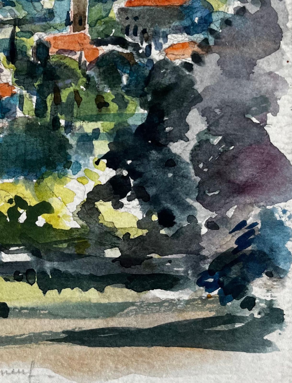 Pierre Neveuview Of Châteauneuf Provence Village Landscape French Post Impressionist photo vinterior