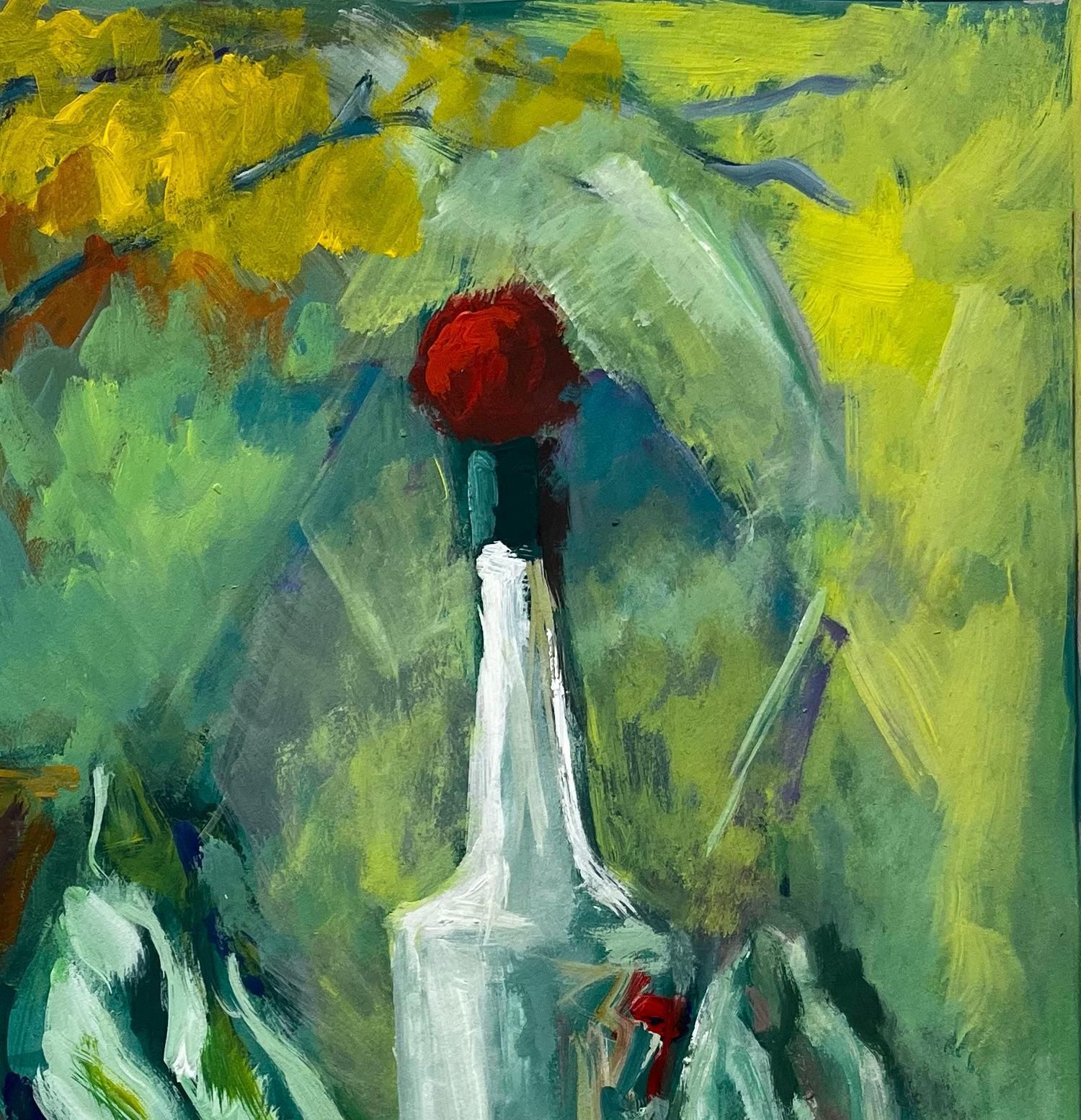 Guy Nicodlush French Modernist Still Life With Bottle Lemons Cabbage Leaves photo vinterior