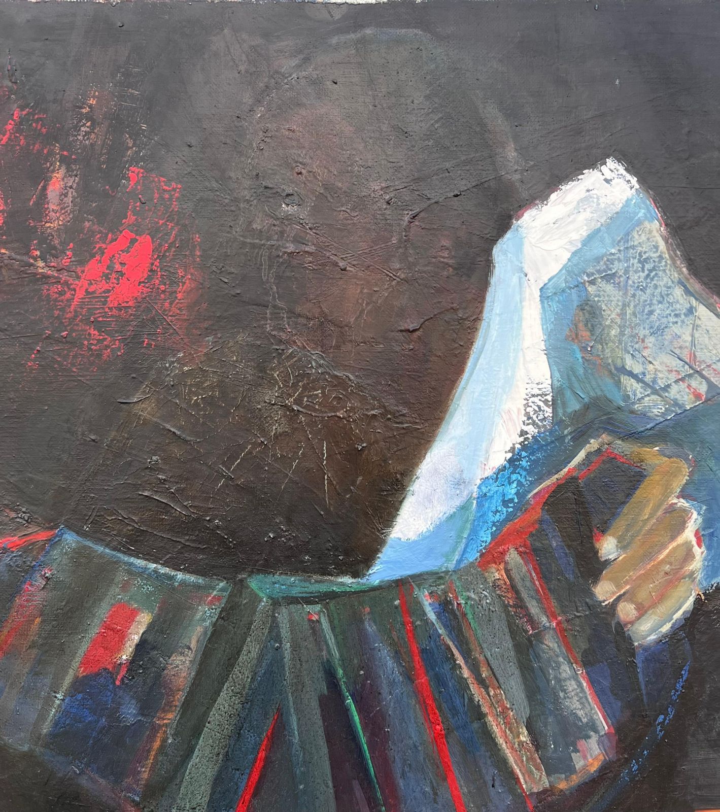 Jacqueline Verdet (1931 2023)huge French Contemporary Modernist Abstract Oil Painting Shapes And Forms photo Art