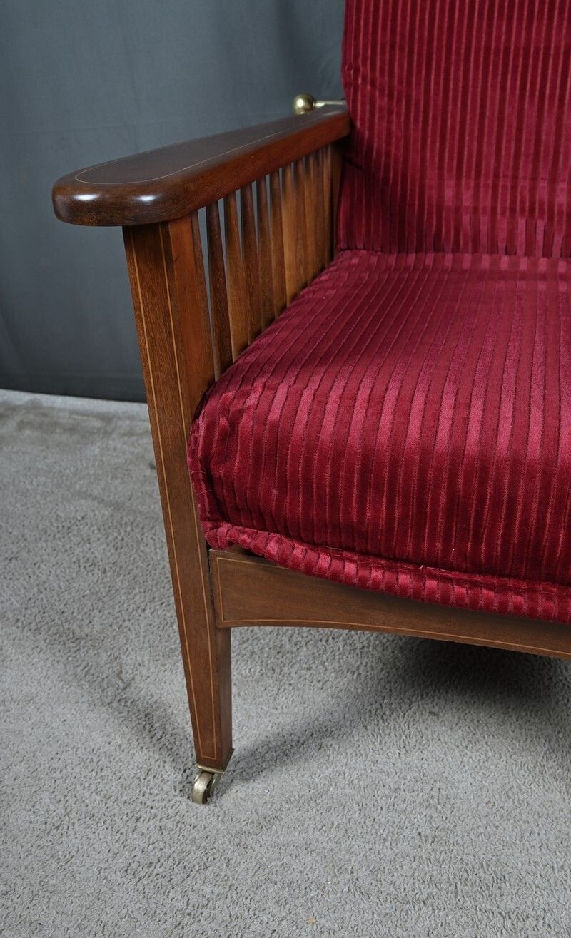 photo vinterior Morris Armchair In Mahogany  Arts And Crafts Style  Early 20th Century