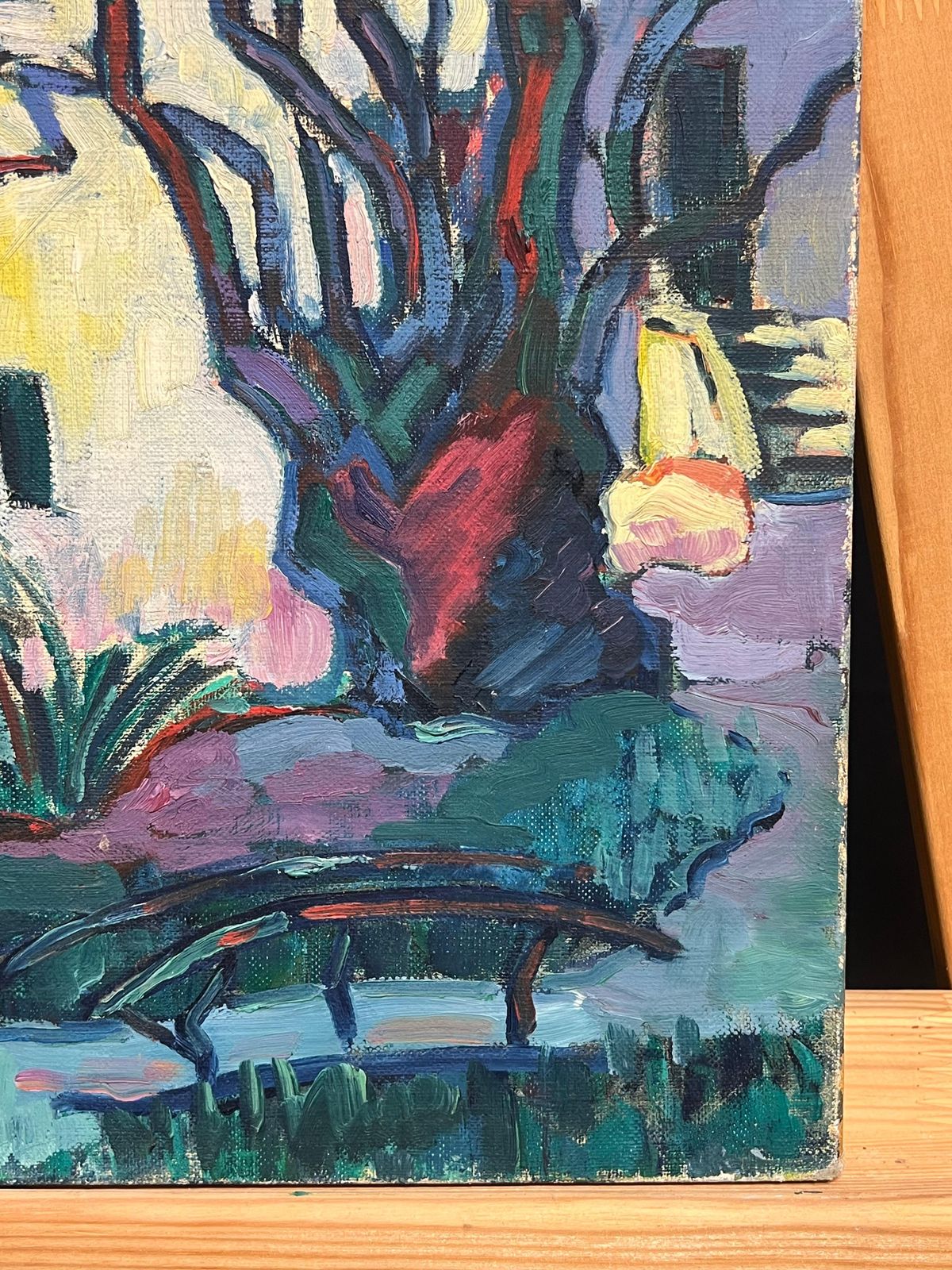 Guy Pichonvibrant Mediterranean Villa Among Trees Bold Impressionist Oil Painting20th Century photo buy