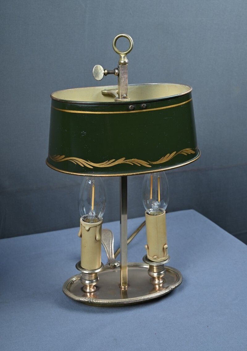 photo buy Pair Of Brass Bouillotte Lamps Empire Style  Early 20th Century