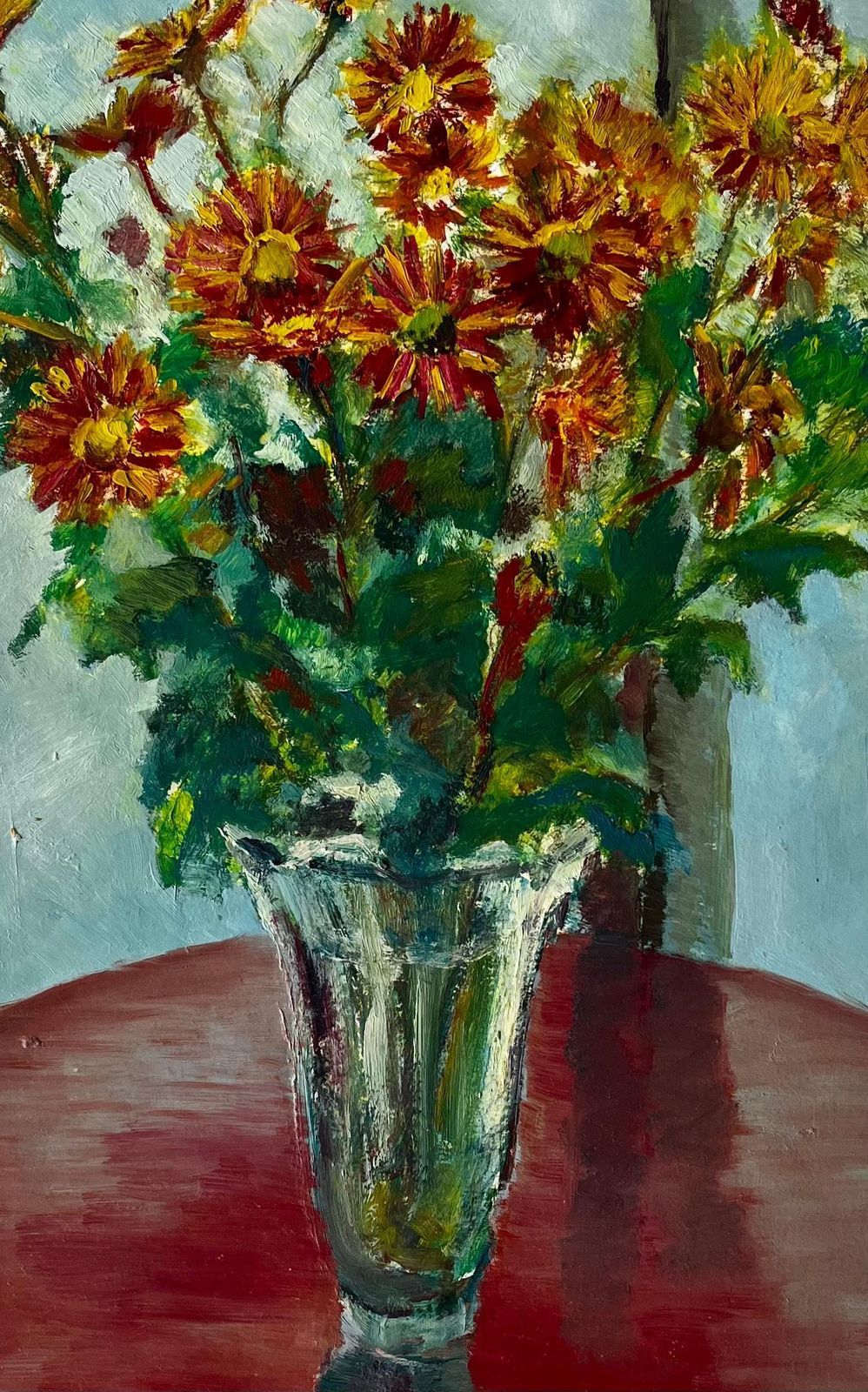 Guy Nicod Still Life With Chrysanthemums French Modern Floral Oil Painting photo buy