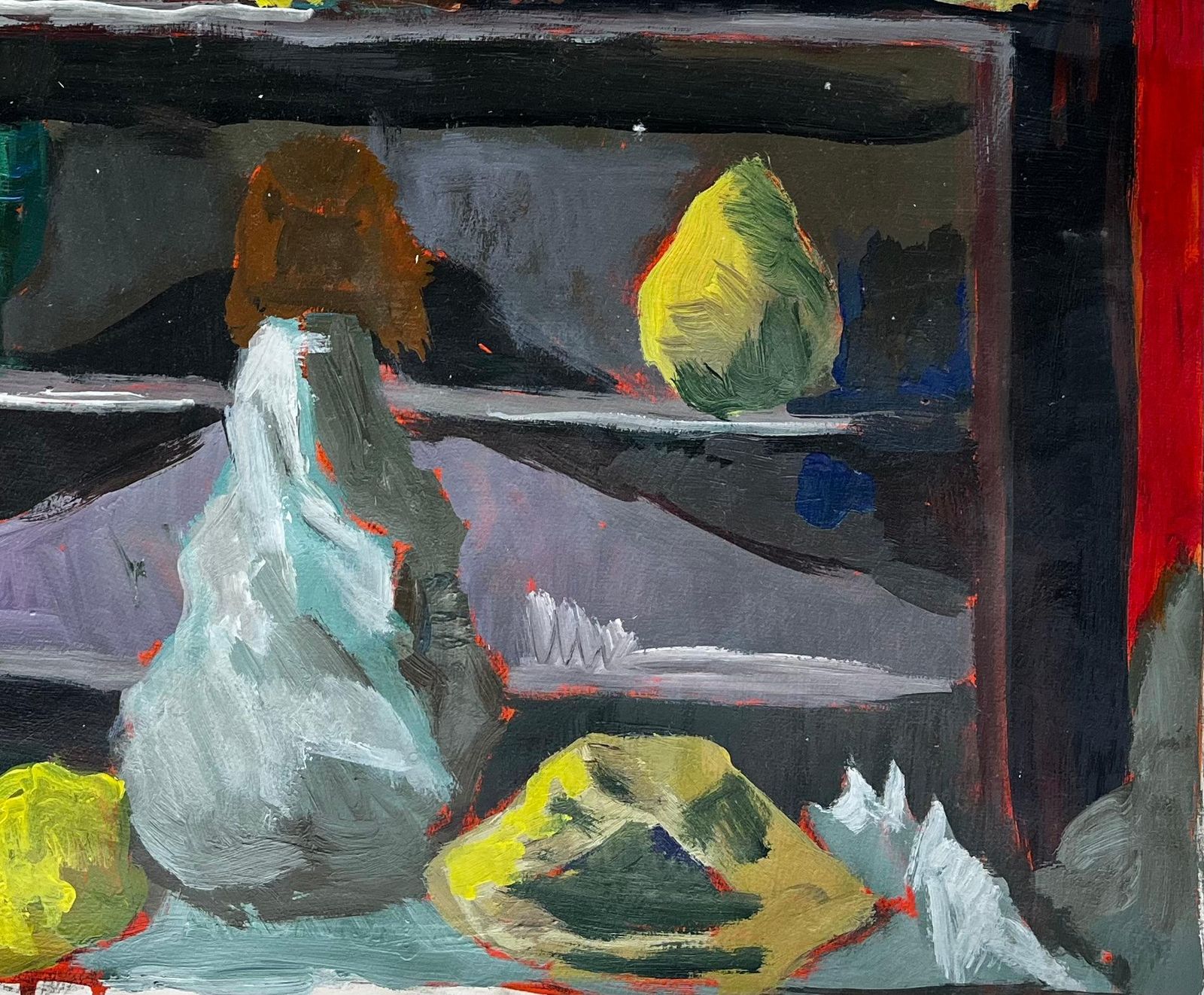 Still Life With Lemons And Bottles French Modern Oil Painting By Guy Nicod photo 748.0