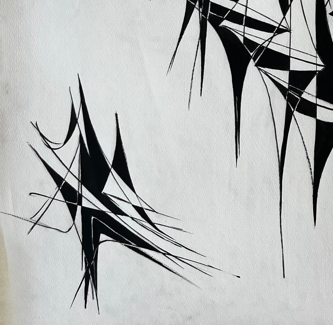 Serge Guerin (1916)abstract Linear Composition 1969 By Serge Guerin French B19161969 photo 729.0