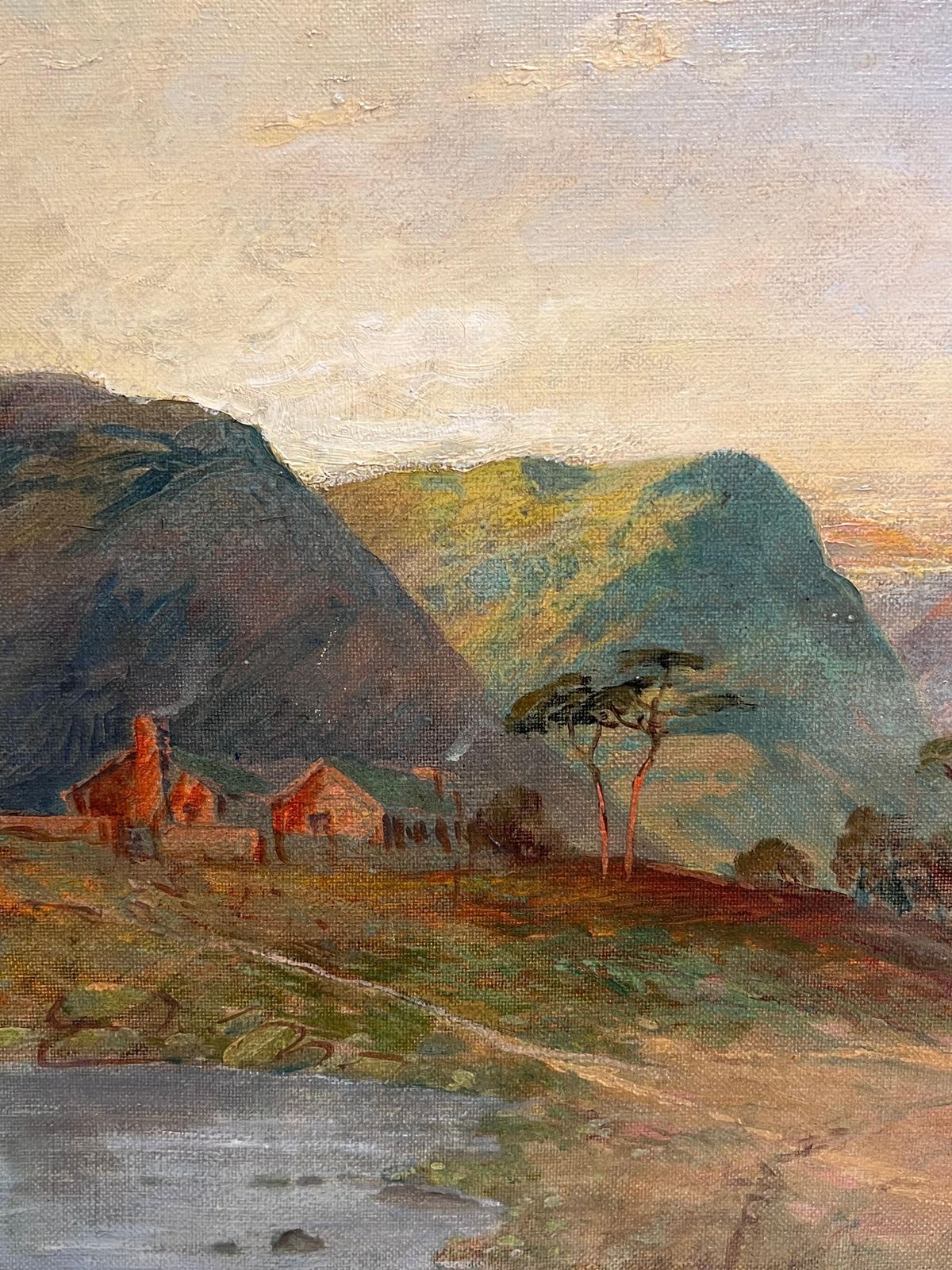F. E. Jamiesonantique Oil Scottish Highlands Oil Painting The Pass At Killiecrankie Pitlochry1920's photo buy