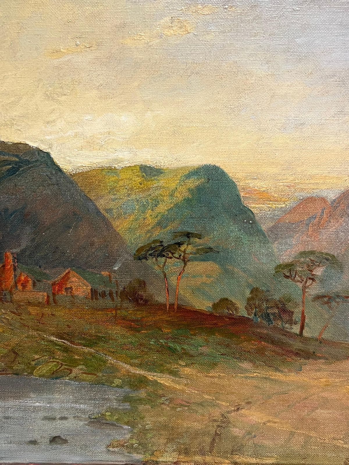 photo for sale F. E. Jamiesonantique Oil Scottish Highlands Oil Painting The Pass At Killiecrankie Pitlochry1920's