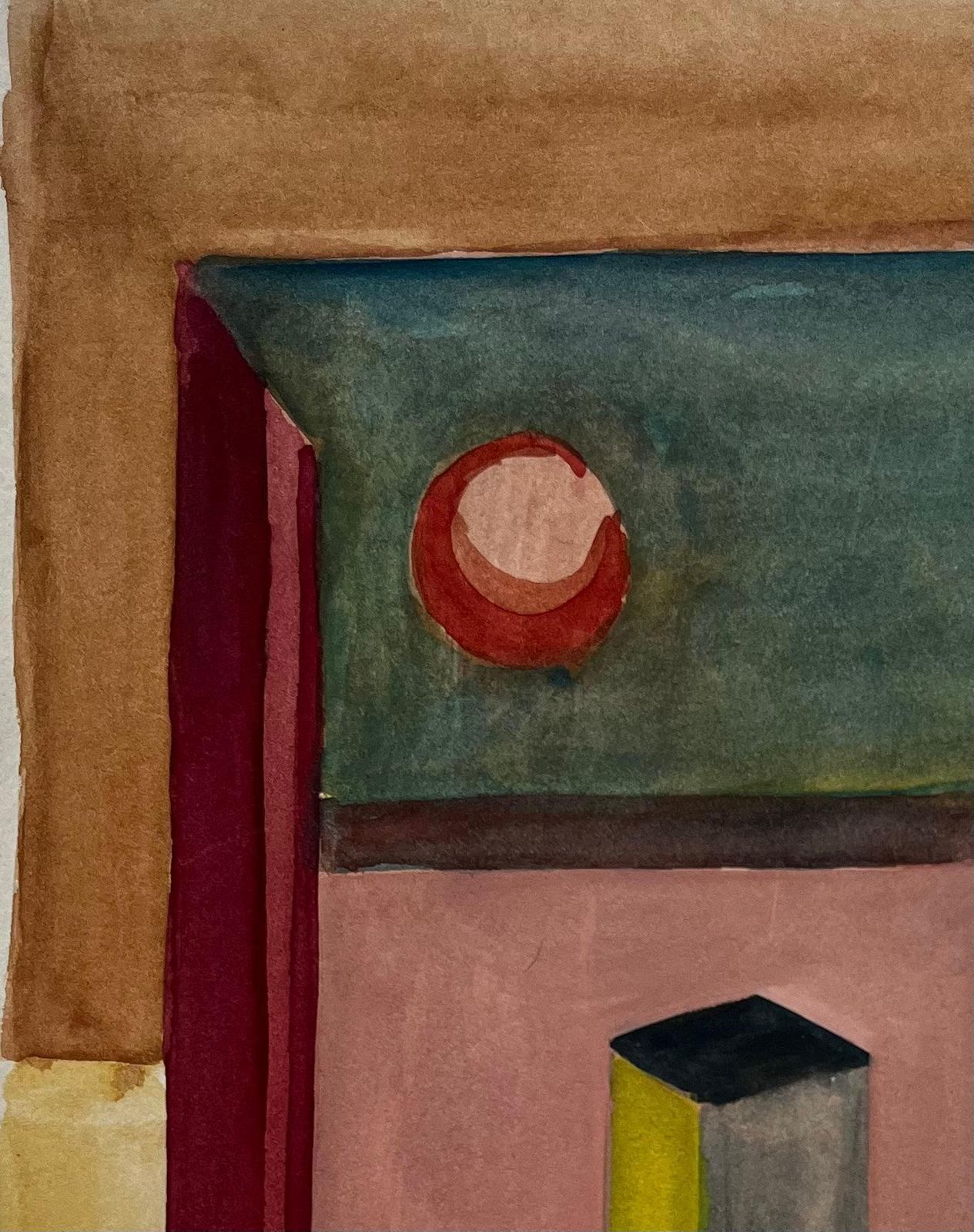 Guy Nicodabstract Geometric Interior French Modernist Watercolour Gouache photo for sale