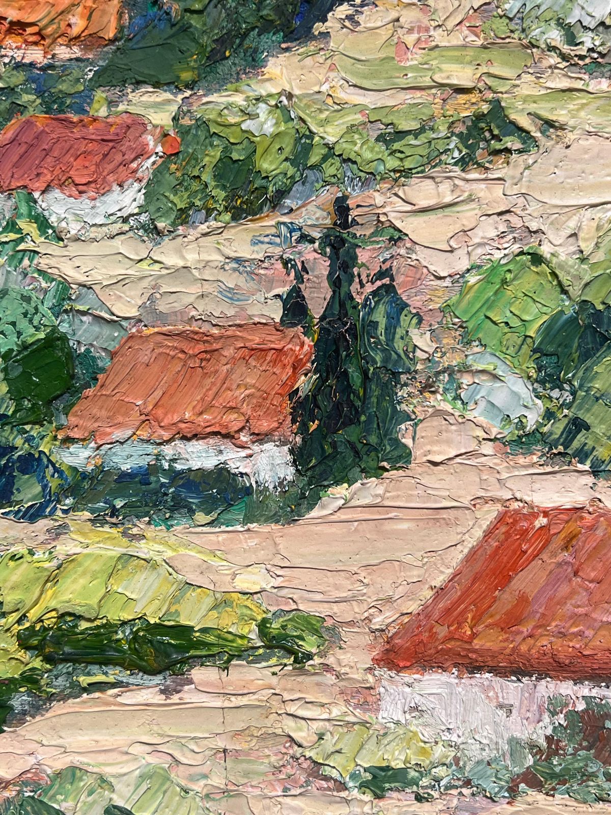 French Schoolcagnes Sur Mer South Of France 1970's Coastal Village Impressionist Oil Painting1970's photo Art