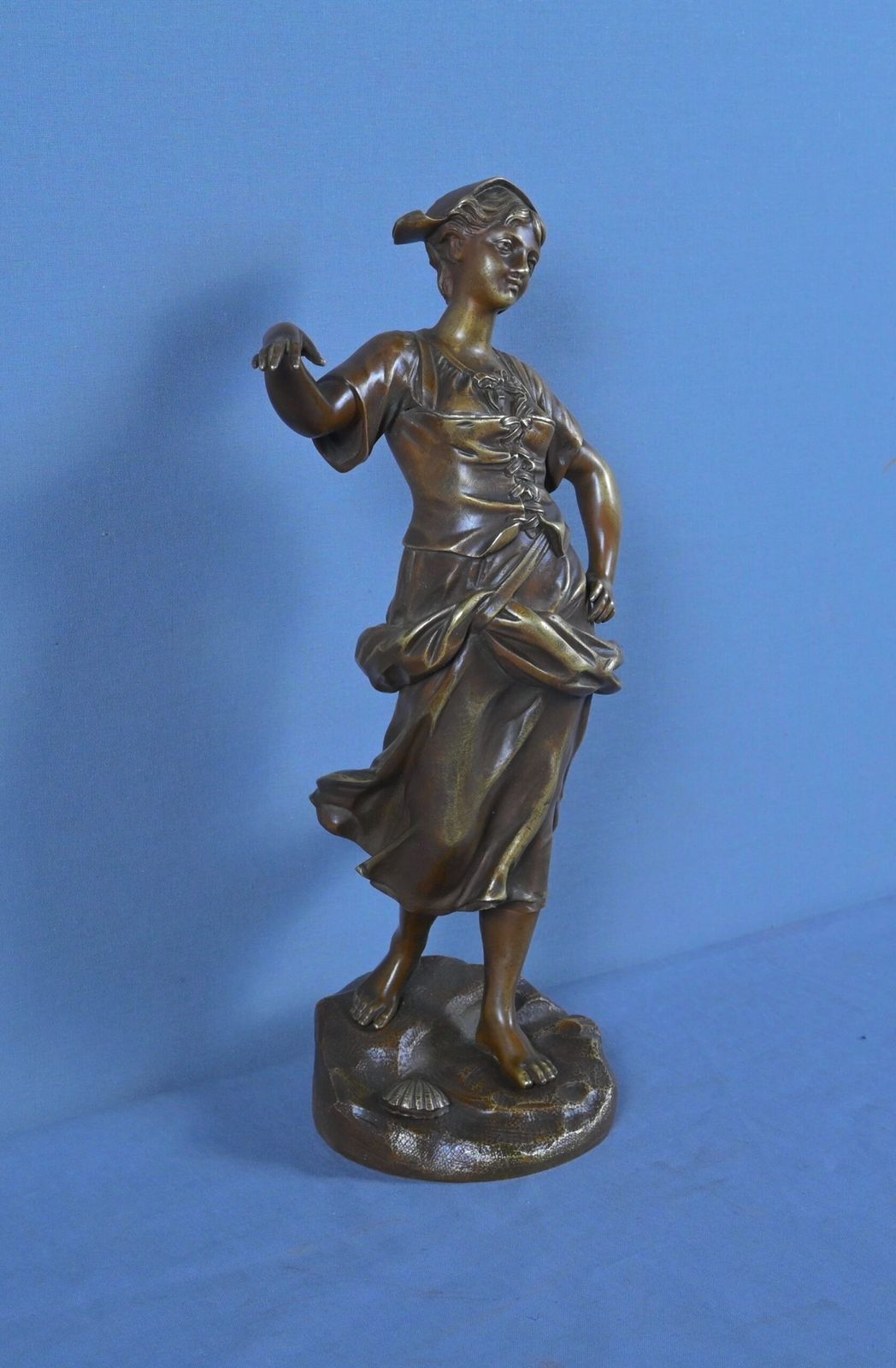 Bronze Sculpture The Fisherwoman Signed H. Giraud – Part 2 19th Century photo for sale