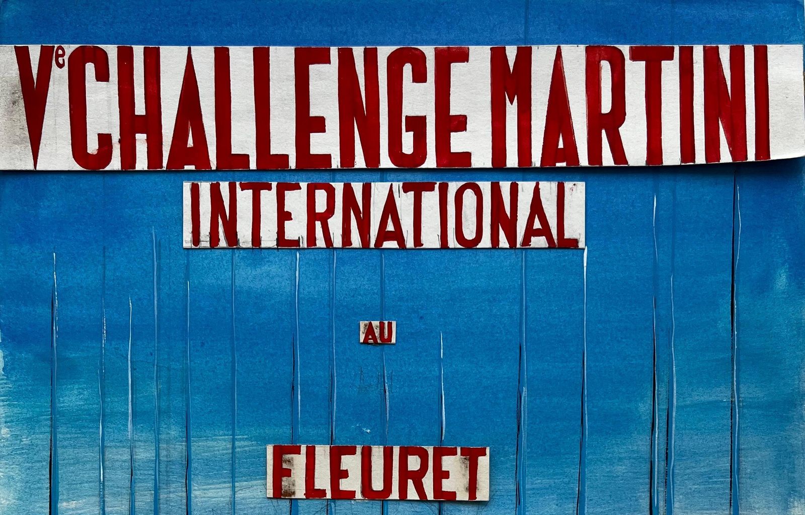 Guy Nicod Challenge Martini International Fencing French Modernist Sports Poster photo for sale