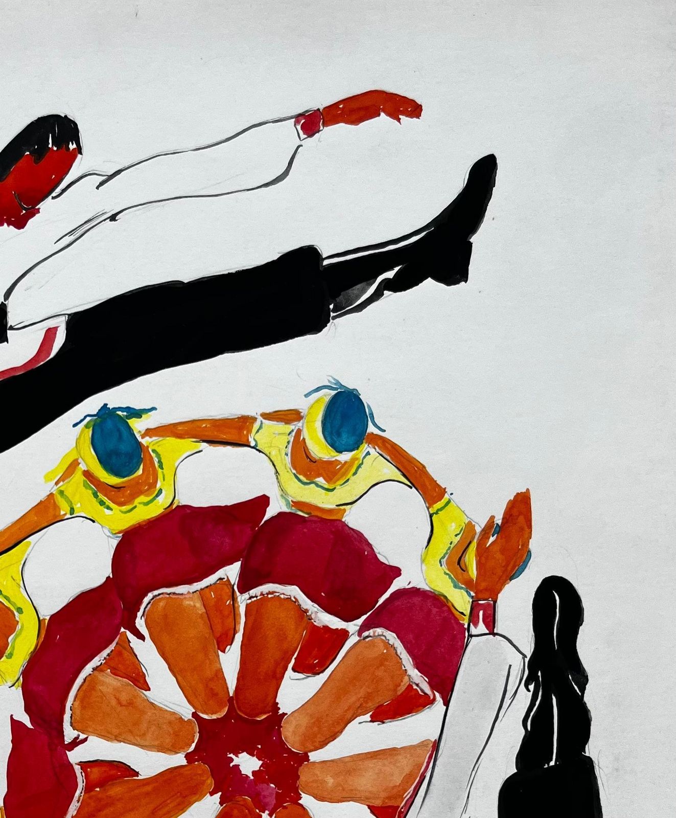 Guy Nicodczechoslovak Ballet Dancers French Modernist Poster Style Dance Painting photo Art
