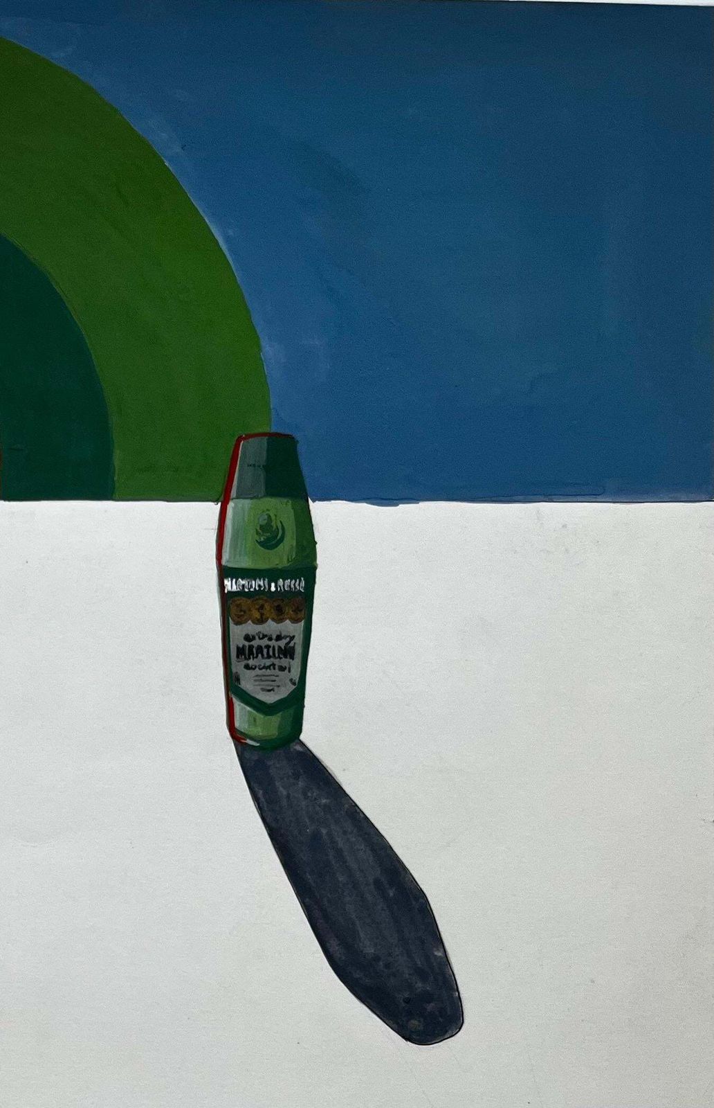 Guy Nicoddu Soleil Dans Un Verre Martini Advertising Design French Modernist Gouache photo 670.0