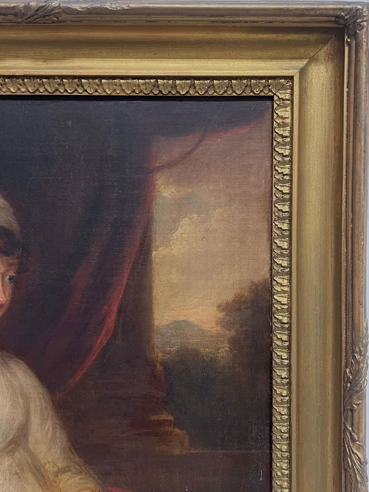 Georgian English Periodfine 18th Century English Georgian Portrait Of A Lady Seated In Parkland Estate photo Art