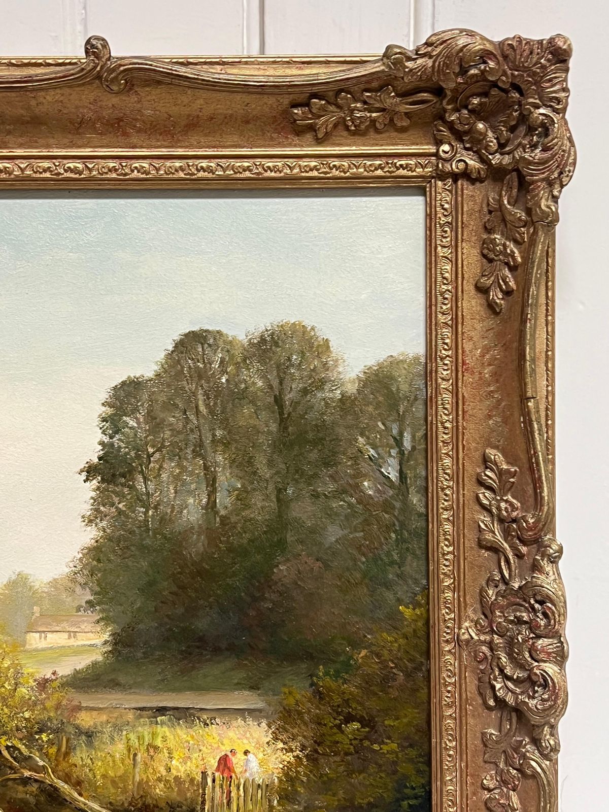 E. J. Wilsonlarge Traditional English Rural Oil Painting River Landscape Old Stone Bridge photo vinterior