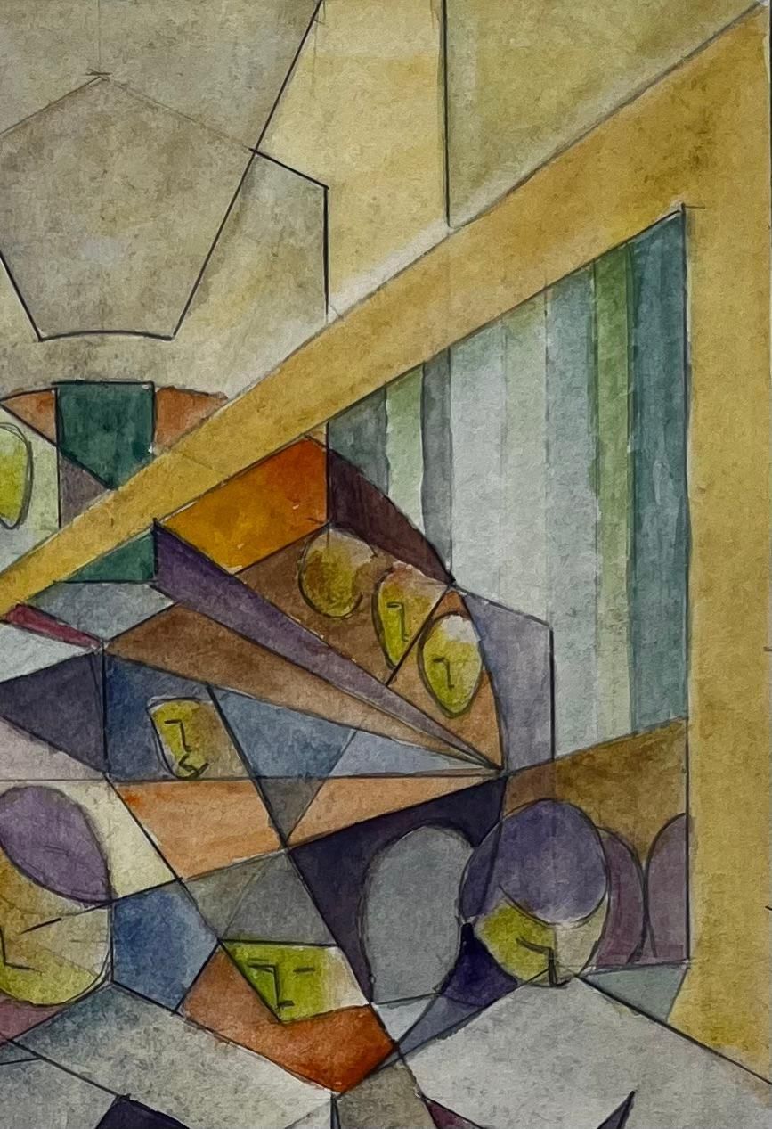 Guy Nicodcubist French Abstract Geometric Composition With Spheres Figures photo Art