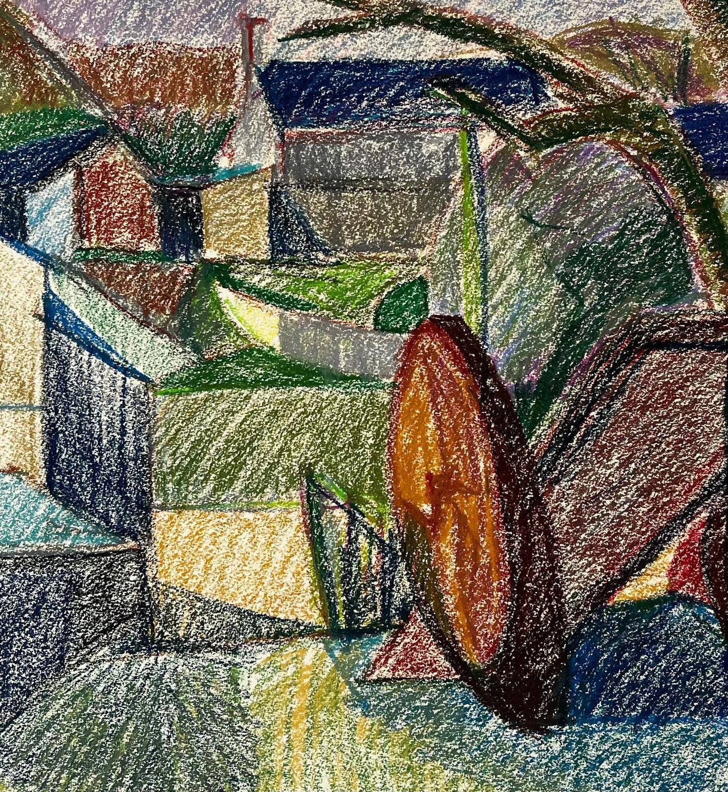 Guy Nicodcolourful French Farmyard Scene With Tree Trunks And Mountain View Drawing photo buy