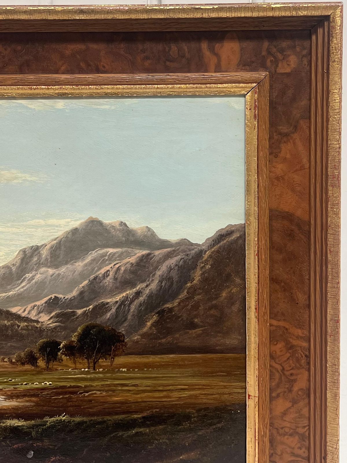 Charles Leslie Fine Victorian Signed Oil Welsh Mountains Lake Panoramic North Wales Landscape1882 photo Art