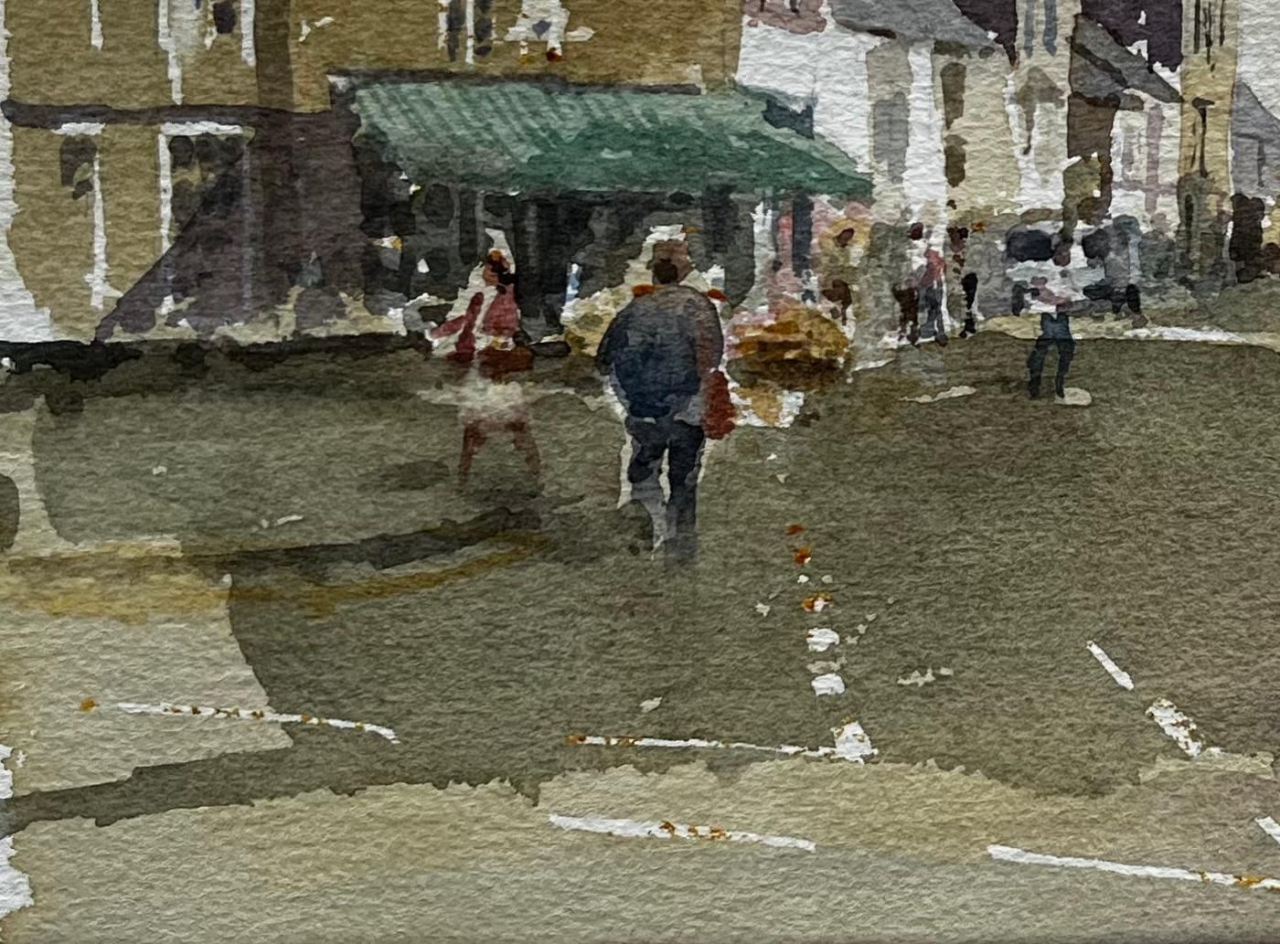 Anthony Herberttowards The Sea At Southwold With Church And High Street Figures Watercolour photo for sale