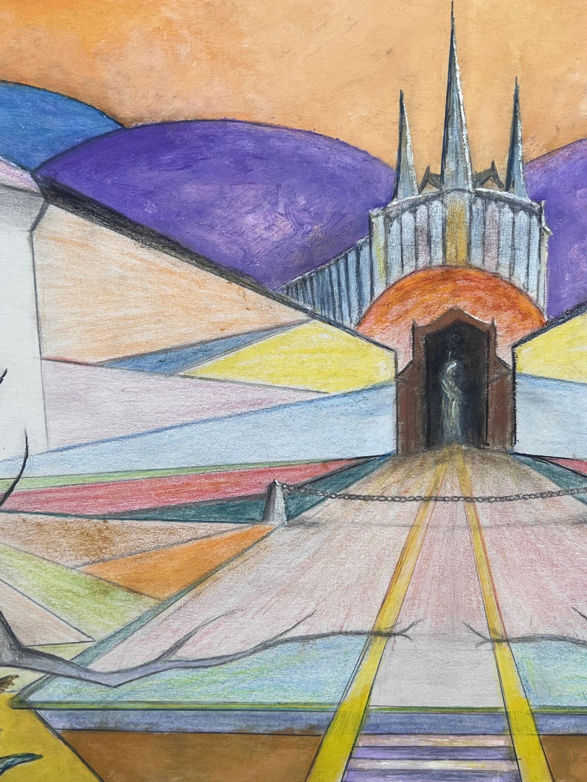 Jean Fourieabstract Gates Leading To A Mythical Kingdom Landscape Painting photo Art