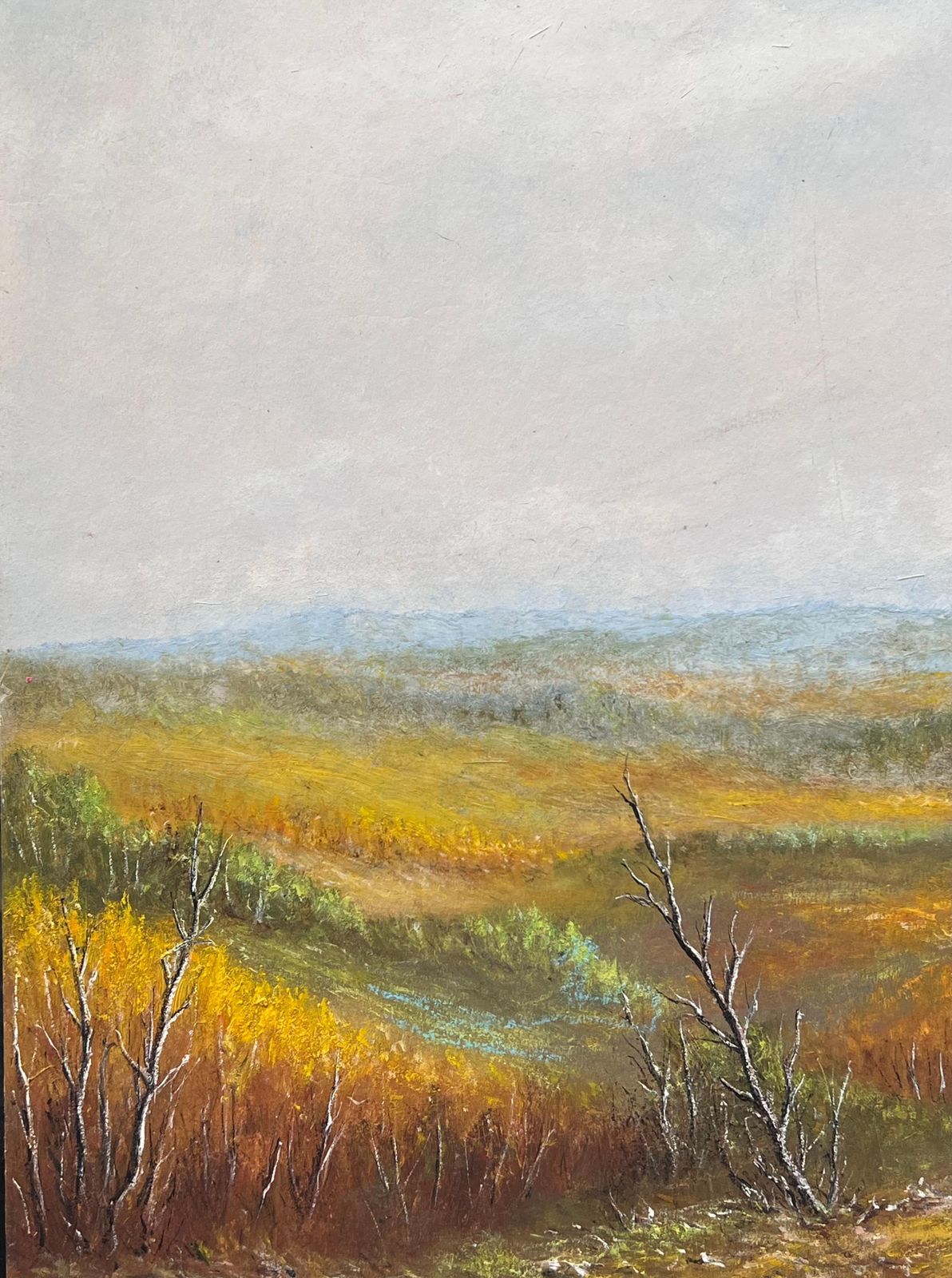 Jean Fourieorange Hill Valleys Under Blue Cloudy Skies Oil Landscape Painting photo Art