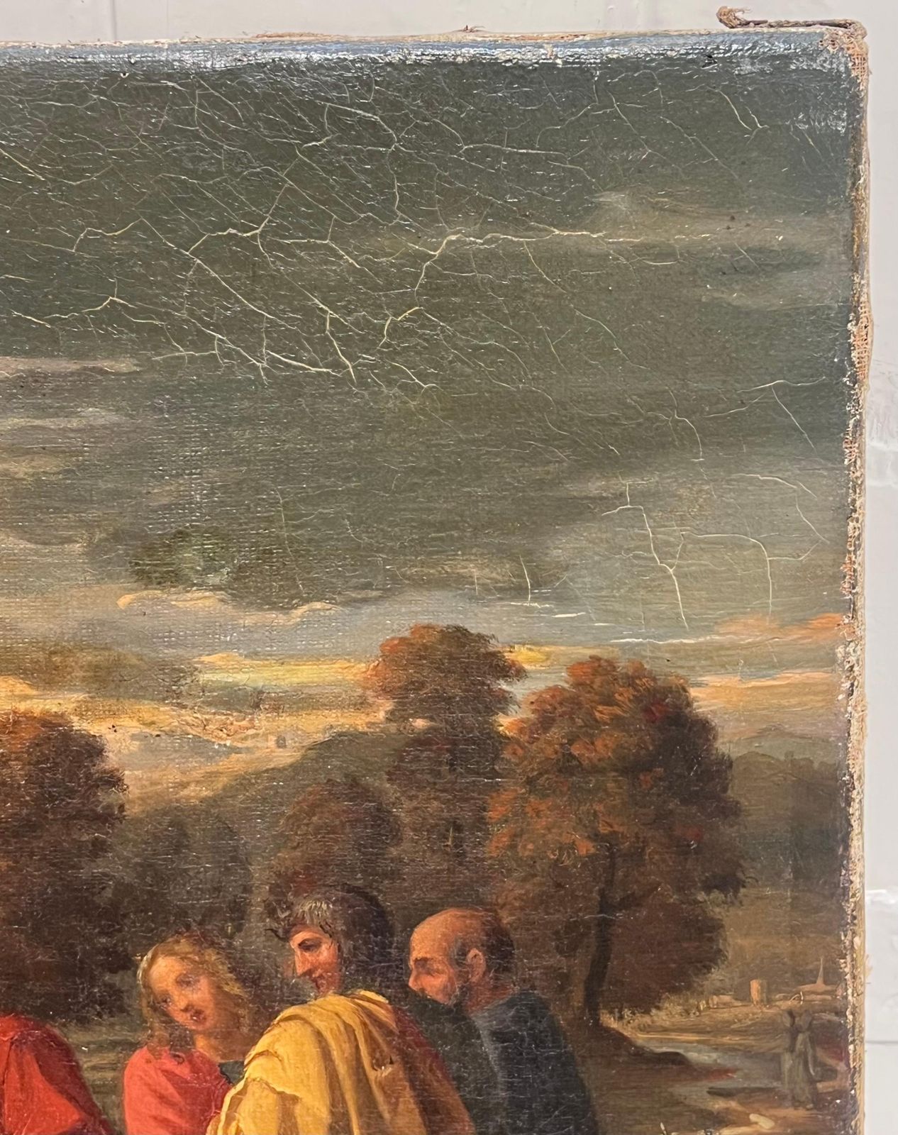 French Schoolantique French Old Master Oil Painting Christ Healing The Sick In Jersusalem photo buy