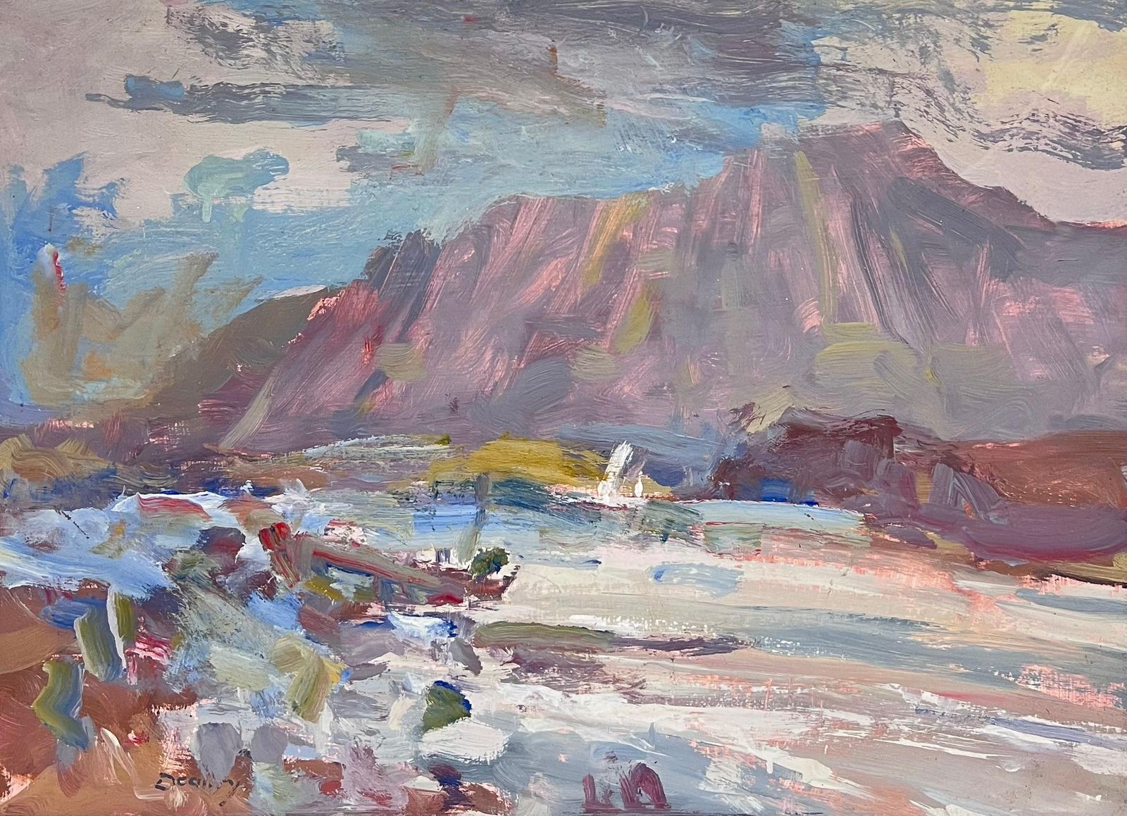 William B Dealtryfine British Impressionist Antique Oil Painting Scottish Highlands Ben Nevis photo Art