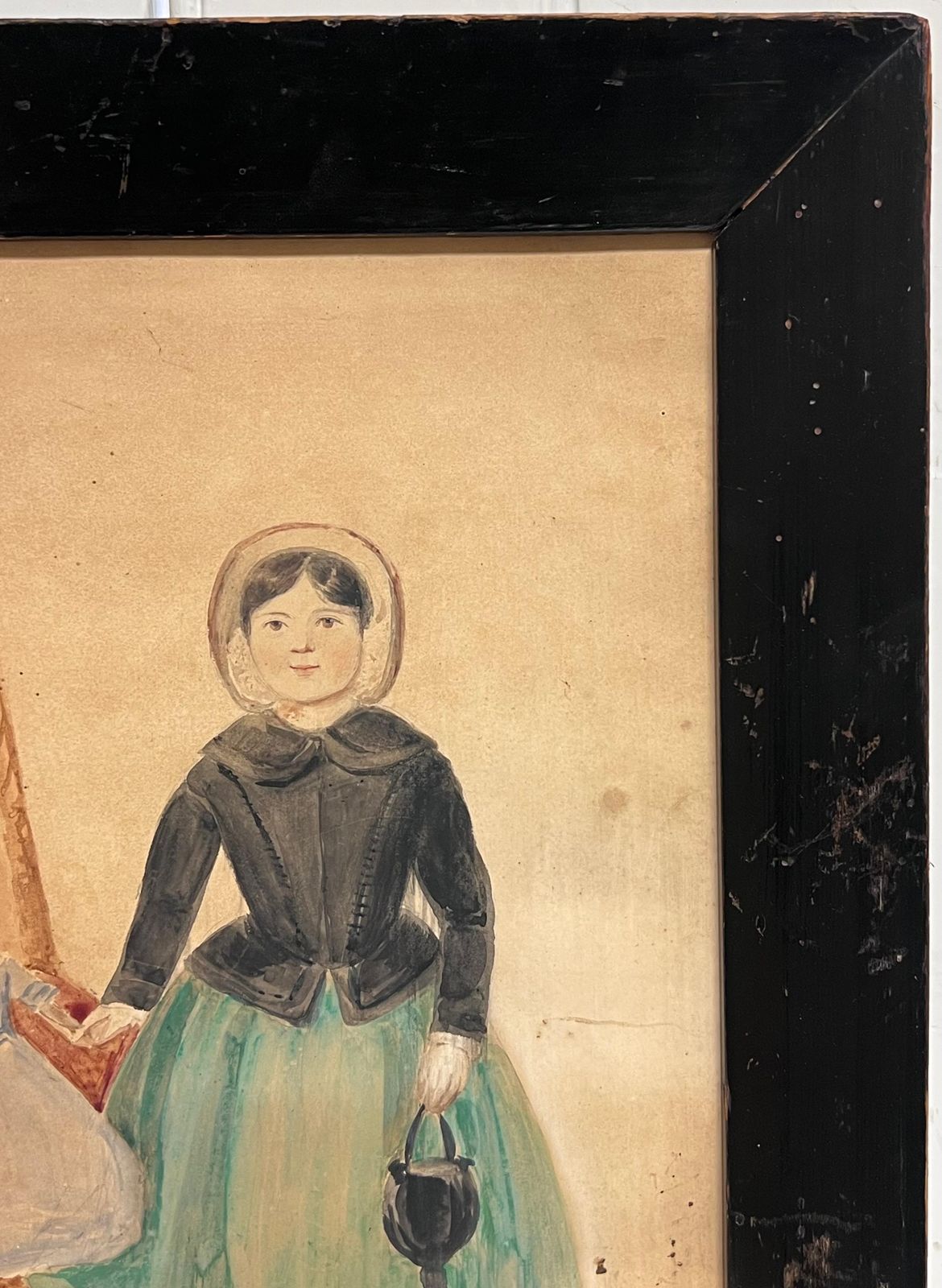 19th Century English Schoolportrait Of Lydia Clifton, Aged 5 Years, 6 Months Dated January 31st 18411841 photo for sale