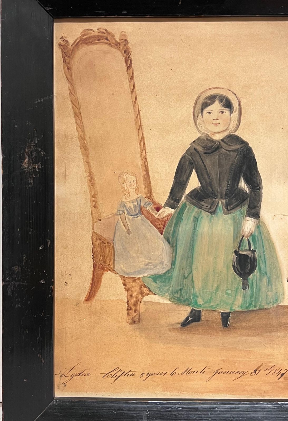19th Century English Schoolportrait Of Lydia Clifton, Aged 5 Years, 6 Months Dated January 31st 18411841 photo buy