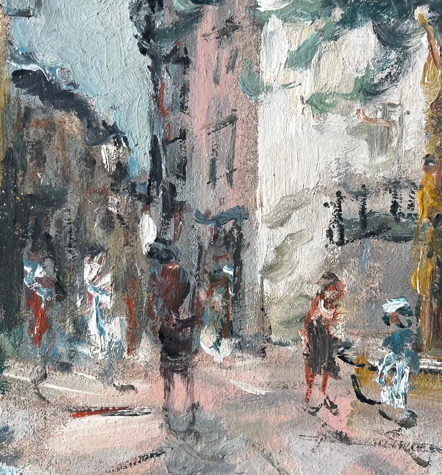 Fanch Lelfrench Village Square With Figures Playing Under Trees By Fanch Lel photo buy