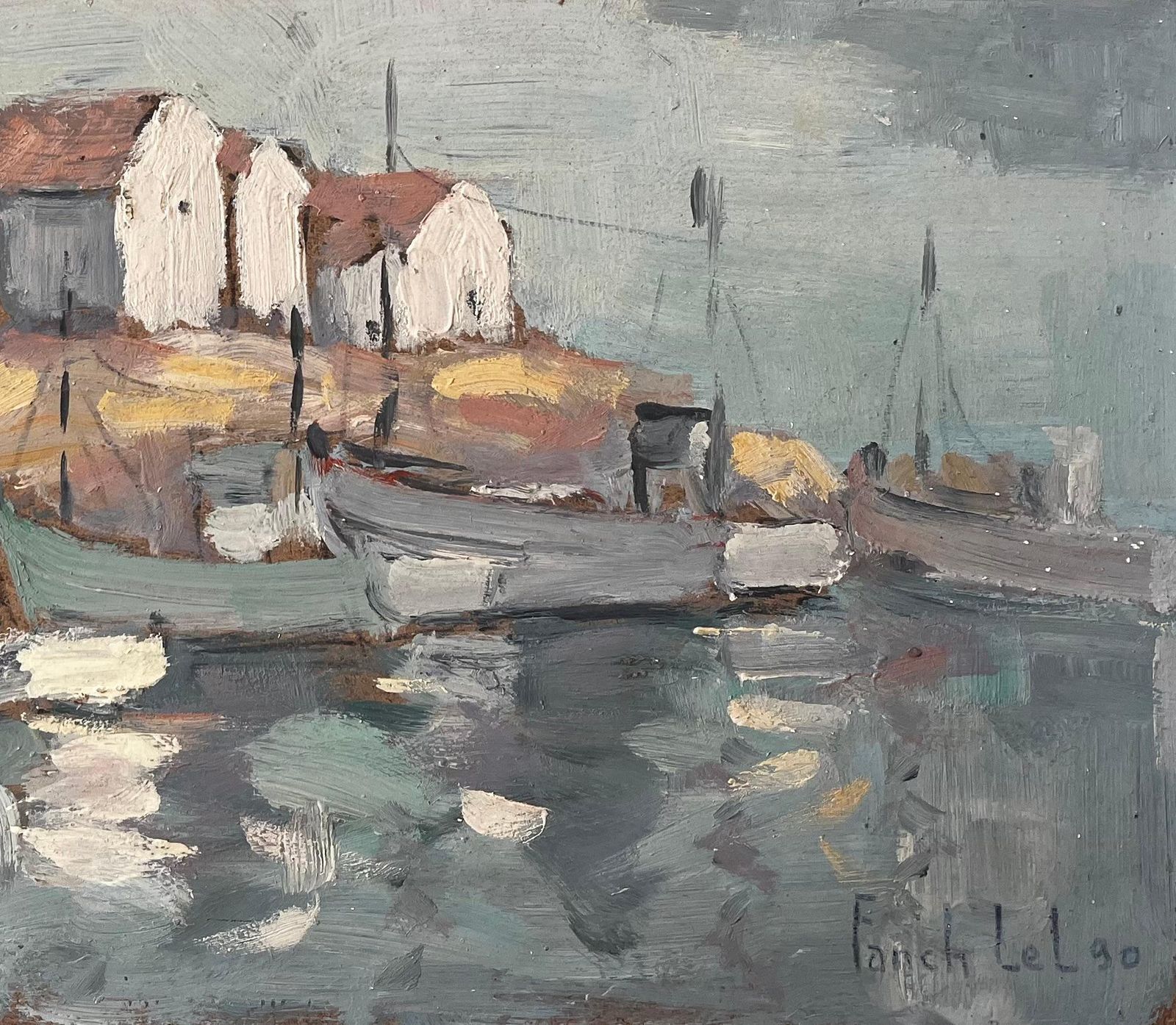 Fanch Lelfrench Fishing Village At Camaret Brittany With Boats And Coastal Huts1990 photo for sale