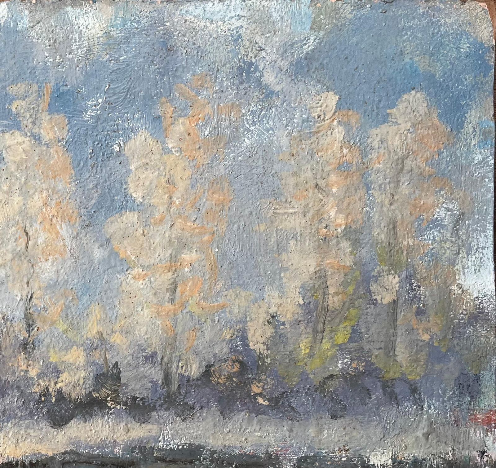 Fanch Lelfrench Autumn River Scene With Fisherman And Reflected Poplar Trees photo Art