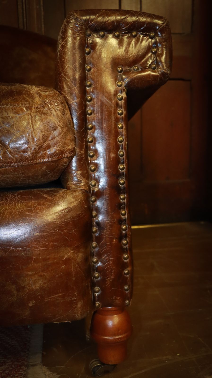 photo vintage Truly Stunning Timothy Oulton Halo Leather Sofa Antique Whisky Tan Very Rare