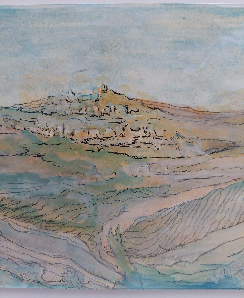 Bernard Labbe20th Century French Modernist Cubist Painting, French Panorama View20th Century photo 255.0