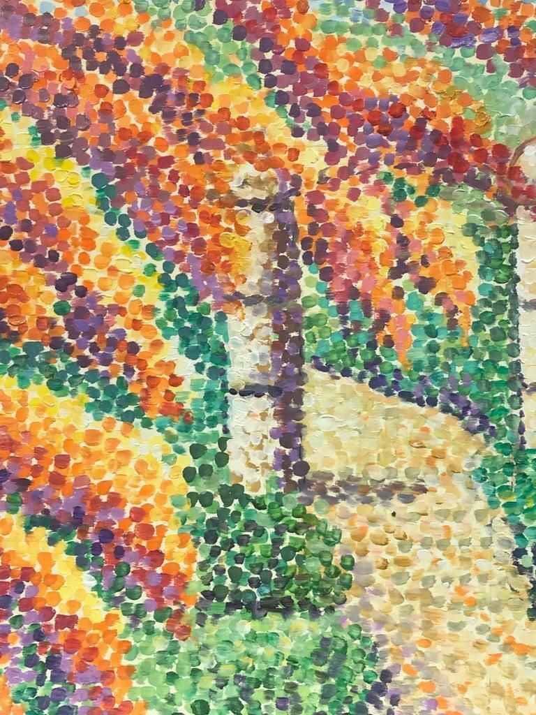 Unknownbright & Colorful French Impressionist Oil Painting, Dotty Pathway Entrance2000 photo for sale