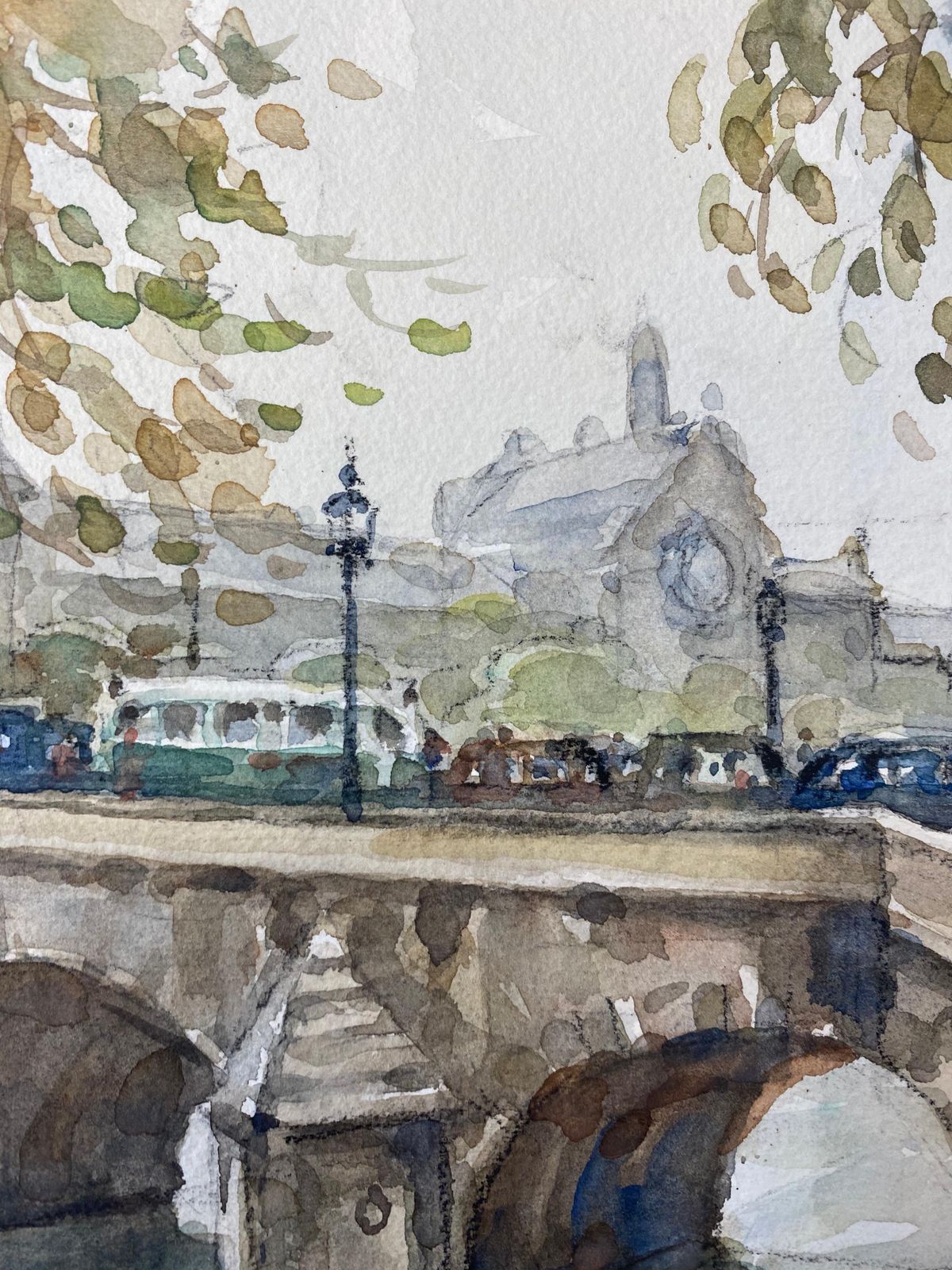 Unknownecole De Paris, Mid 20th Century, Parisian Scene River Seine Pont1940s photo 505.0