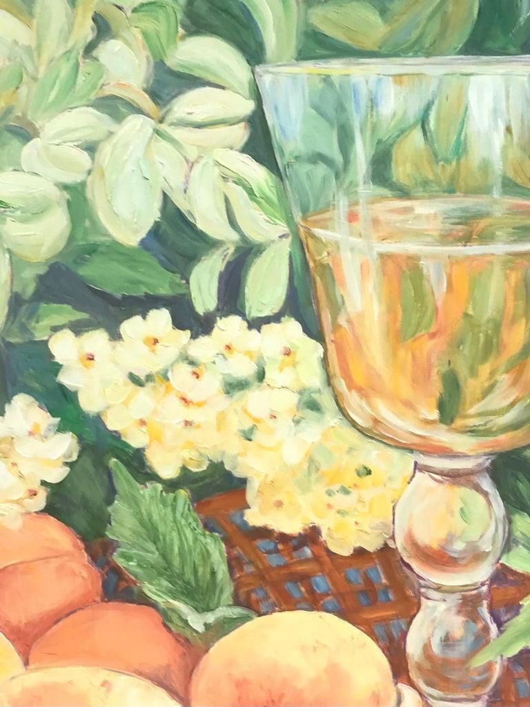 Unknownbright & Colorful French Impressionist Oil Painting, Fruit & Wine Date2000 photo furniture