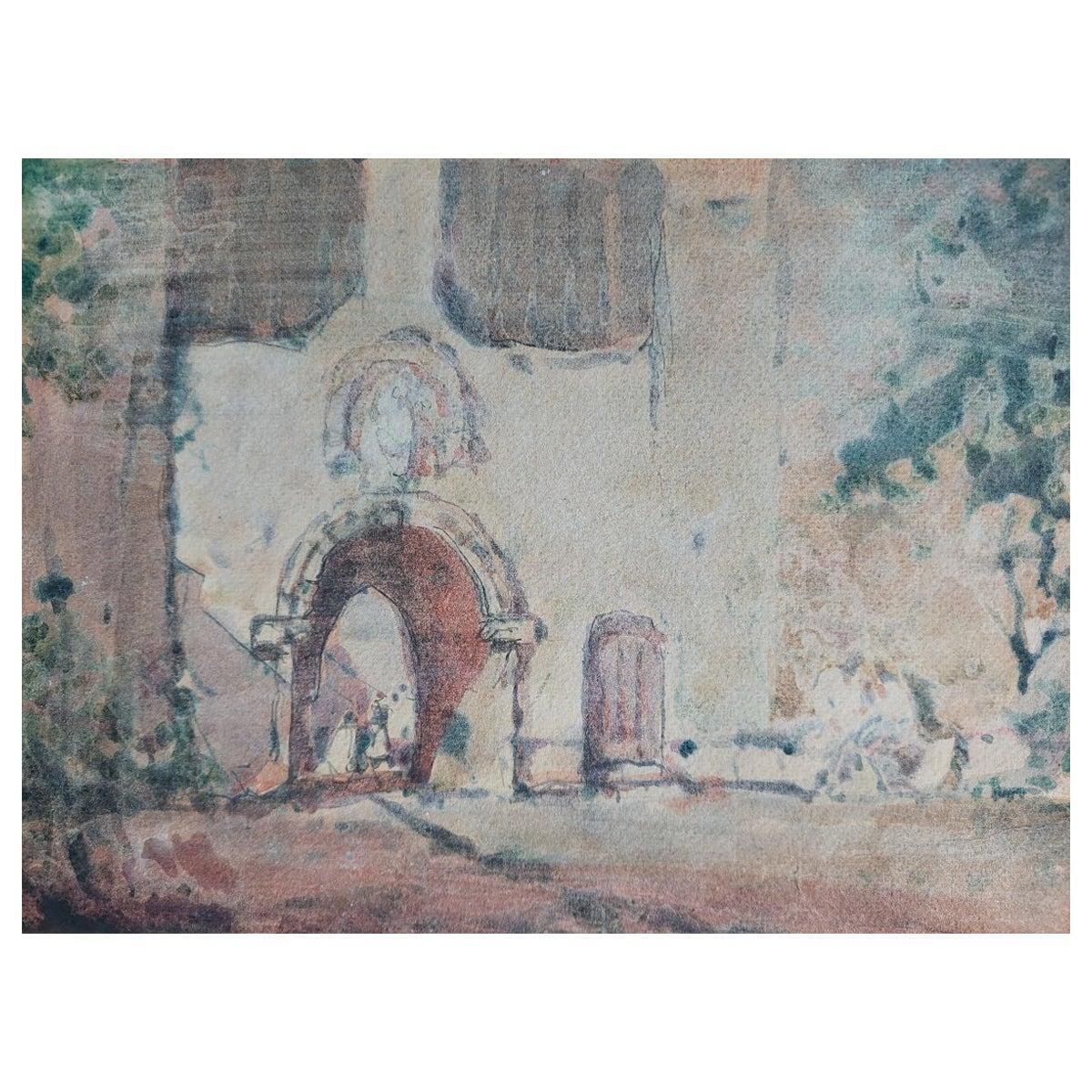 Unknownfrench Modernist Cubist Painting Architectural Study20th Century