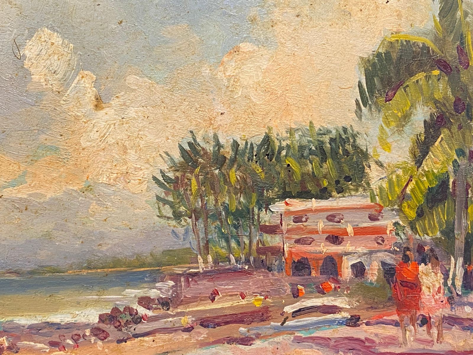 Unknownmaurice Mazeilie French Impressionist Oil, Excotic Mexico Landscape20th Century photo furniture