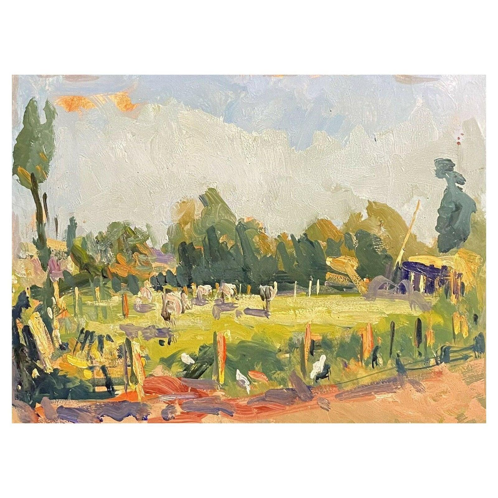 Unknownmaurice Mazeilie, French Impressionist Oil Painting, Green Landscape20th Century