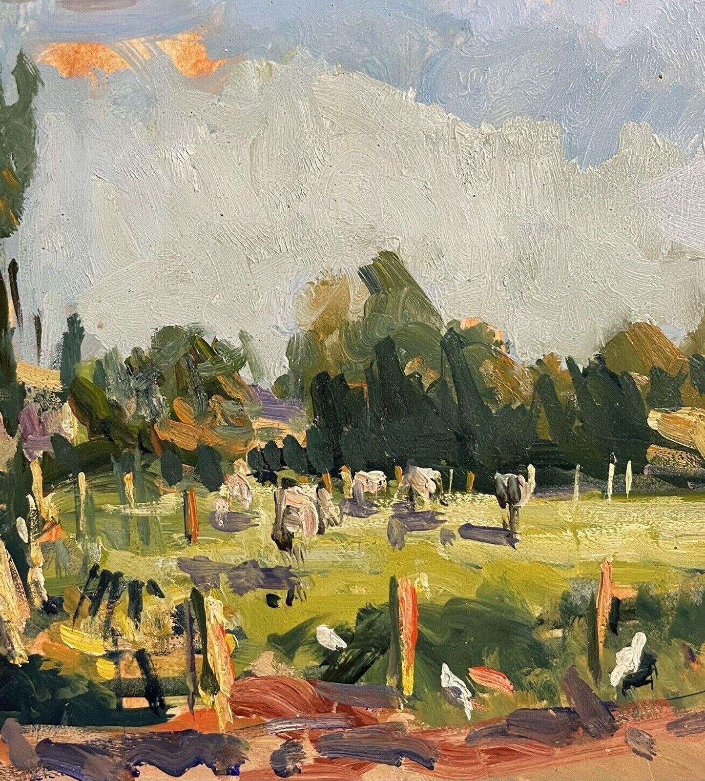 Unknownmaurice Mazeilie, French Impressionist Oil Painting, Green Landscape20th Century photo for sale