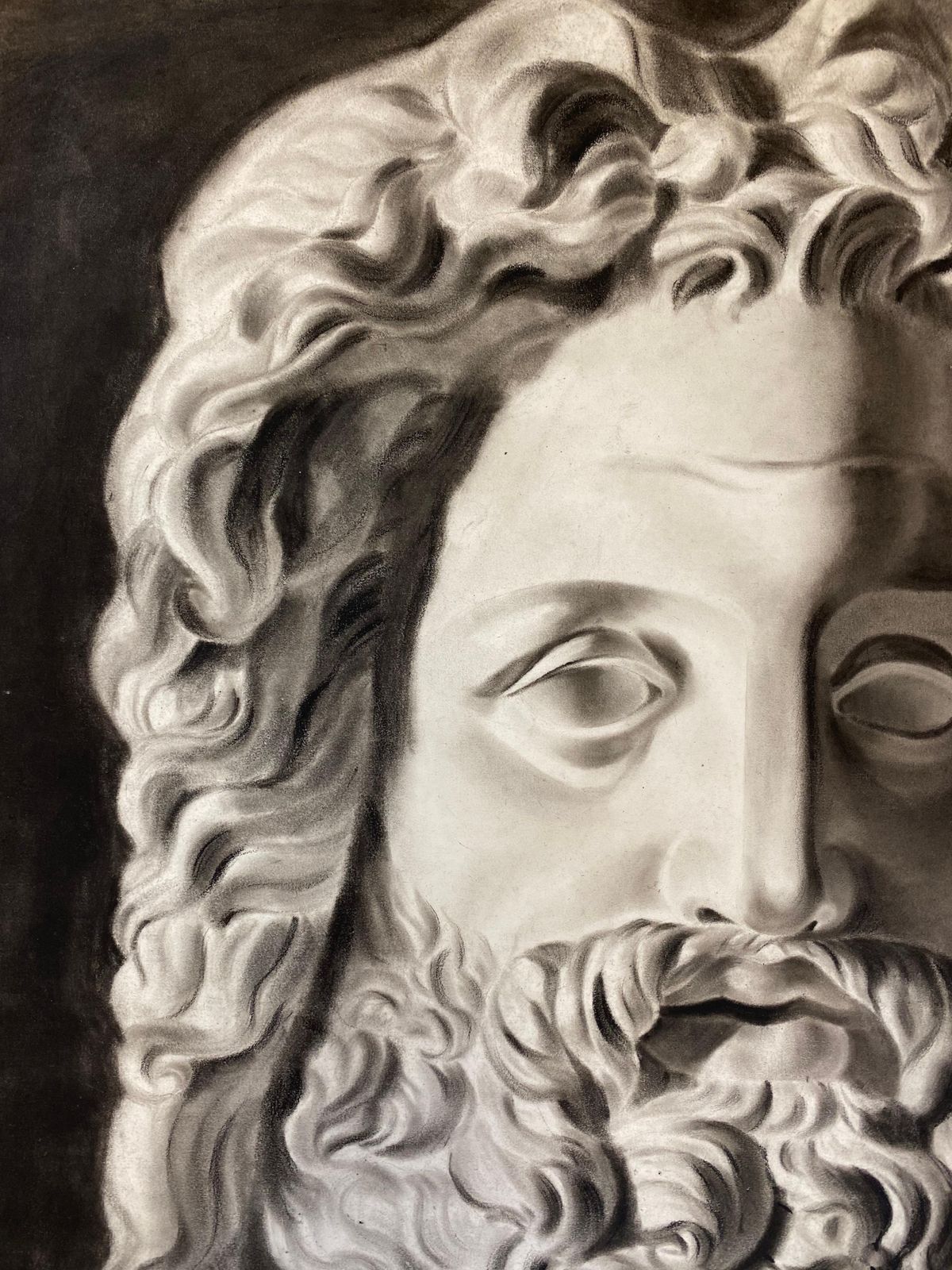 Unknownantique French Head Portrait Greek Roman Head Bust Portrait Bearded Man19th Century photo for sale